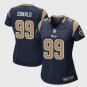 Women's Los Angeles Rams 99# Aaron Donald Game Navy Blue Stitched Jersey