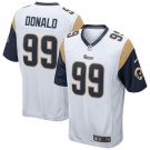 Men's Los Angeles Rams 99# Aaron Donald Game White Stitched Jersey