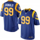 Men's Los Angeles Rams 99# Aaron Donald Game Blue Stitched Jersey