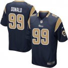 Men's Los Angeles Rams 99# Aaron Donald Game Navy Blue Stitched Jersey