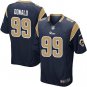 Men's Los Angeles Rams 99# Aaron Donald Game Navy Blue Stitched Jersey