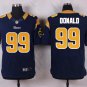 Men's Los Angeles Rams 99# Aaron Donald Elite Navy Blue Stitched Jersey