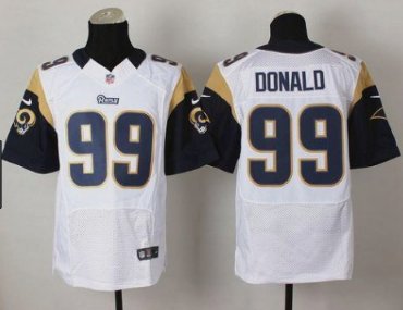 Men's Los Angeles Rams 99# Aaron Donald Elite White Stitched Jersey