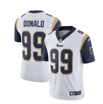 Men's Los Angeles Rams 99# Aaron Donald Limited White Stitched Jersey