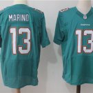 Men's Miami Dolphins 13# Dan Marino Elite Aqua Stitched Jersey