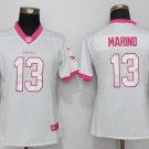 Women's Miami Dolphins 13# Dan Marino White Pink Stitched Jersey