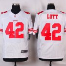 Men's San Francisco 49ers 42# Ronnie Lott Elite White Stitched Jersey