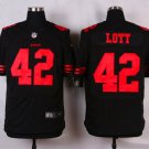 Men's San Francisco 49ers 42# Ronnie Lott Elite Black Stitched Jersey