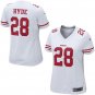 Women's San Francisco 49ers 28# Carlos Hyde Game White Stitched Jersey