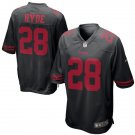 Men's San Francisco 49ers 28# Carlos Hyde Game Black Stitched Jersey