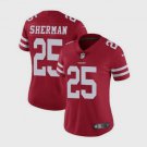 Women's San Francisco 49ers #25 Richard Sherman Limited Red Stitched Jersey