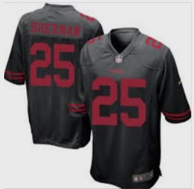 Men's San Francisco 49ers #25 Richard Sherman Game Black Stitched Jersey