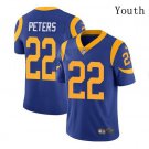 Youth Los Angeles Rams 22 Marcus Peters Limited Blue Stitched Jersey
