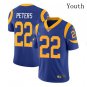 Youth Los Angeles Rams 22 Marcus Peters Limited Blue Stitched Jersey