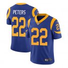 Men's Los Angeles Rams 22 Marcus Peters Limited Blue Stitched Jersey