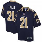 Men's Los Angeles Rams 21 Aqib Talib Game Navy Blue Stitched Jersey