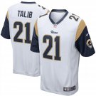 Men's Los Angeles Rams 21 Aqib Talib Game White Stitched Jersey