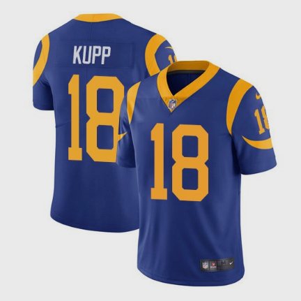 Men's Los Angeles Rams 18 Cooper Kupp Limited Blue Stitched Jersey