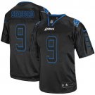 Men's Detroit Lions 9 Matthew Stafford Elite Black Shadow Stitched Jersey