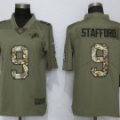 Men's Detroit Lions 9# Matthew Stafford Olive Camo Stitched Jersey