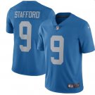 Men's Detroit Lions 9 Matthew Stafford Blue Rush Stitched Jersey