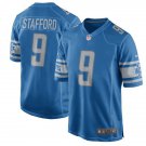 Men's Detroit Lions 9 Matthew Stafford Game Blue Stitched Jersey