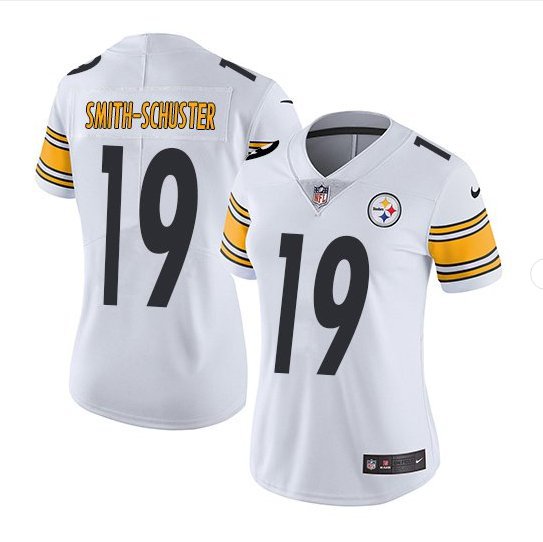 Women's Steelers #19 JuJu Smith-Schuster Limited White Stitched Jersey