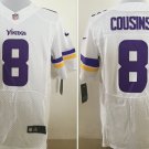 Men's Minnesota Vikings 8 Kirk Cousins Elite White Stitched Jersey
