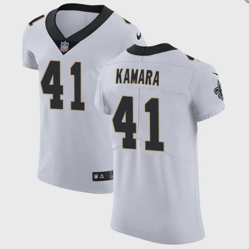 Men's Orleans Saints #41 Alvin Kamara Elite White Stitched Jersey