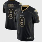 Men's Saints 9 Drew Brees Limited Black Shadow Stitched Jersey