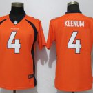 Women's Denver Broncos 4 Case Keenum Limited Orange Stitched Jersey