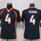 Women's Denver Broncos 4 Case Keenum Limited Navy Blue Stitched Jersey