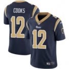 Men's Los Angeles Rams 12 Brandin Cooks Limited Navy Blue Stitched Jersey