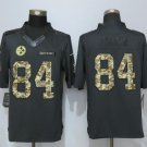 Men's Steelers #84 Antonio Brown Olive Camo Stitched Jersey