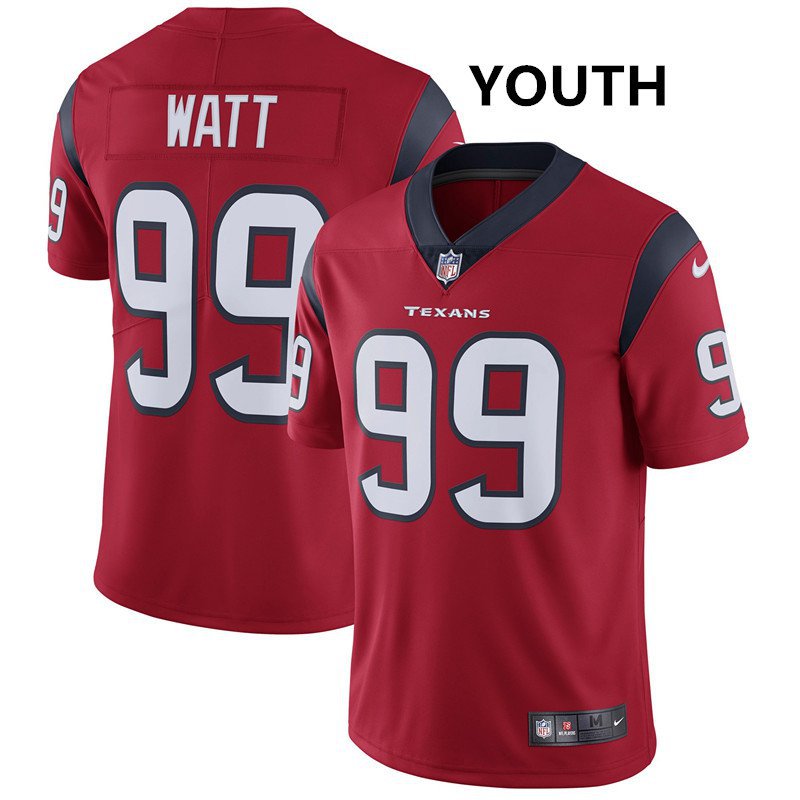 Youth Houston Texans #99 J.J. Watt Limited Red Stitched Jersey