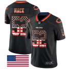 Men's Chicago Bears 52# Khalil Mack Limited Black USA Flag Stitched Jersey