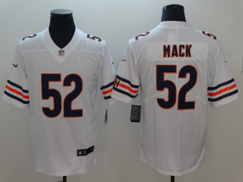 Men's Chicago Bears 52# Khalil Mack Limited White Stitched Jersey