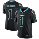 Men's Carolina Panthers #1 Cam Newton Limited Black shadow Stitched Jersey