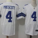 Men's Dallas Cowboys #4 Dak Prescott Elite White Stitched Jersey