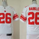 Men's York Giants 26# Saquon Barkley Elite White Stitched Jersey