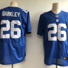 Men's York Giants 26# Saquon Barkley Elite Blue Stitched Jersey