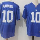 Men's York Giants 10# Eli Manning Elite Blue Stitched Jersey