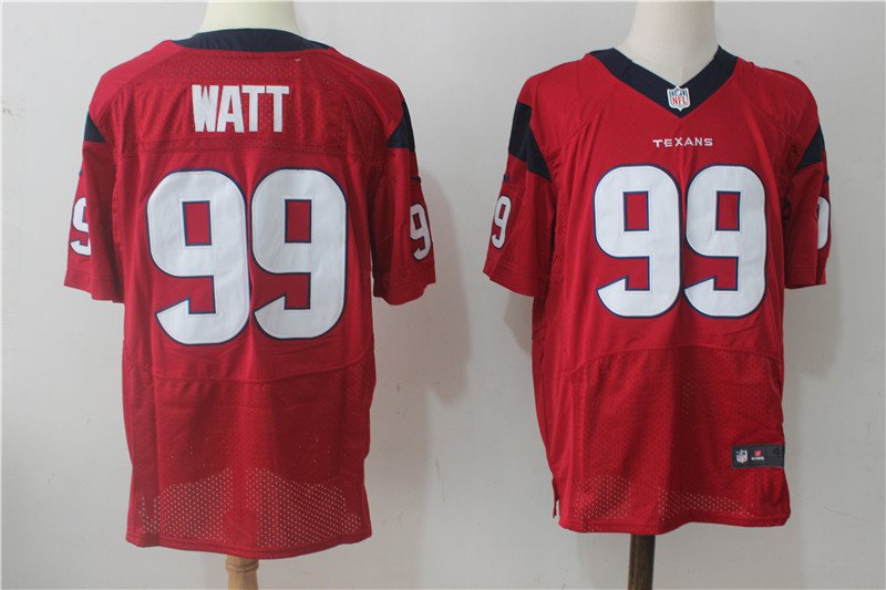 Men's Houston Texans #99 J.J. Watt Elite Red Stitched Jersey