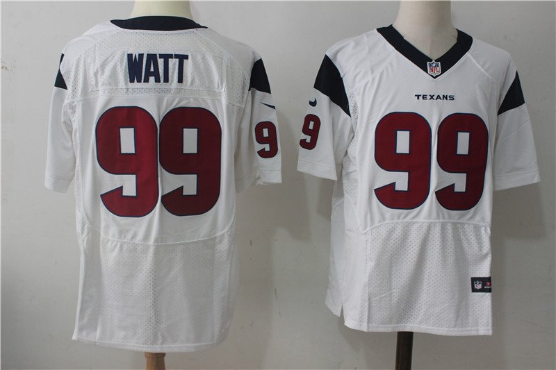 Men's Houston Texans #99 J.J. Watt Elite White Stitched Jersey