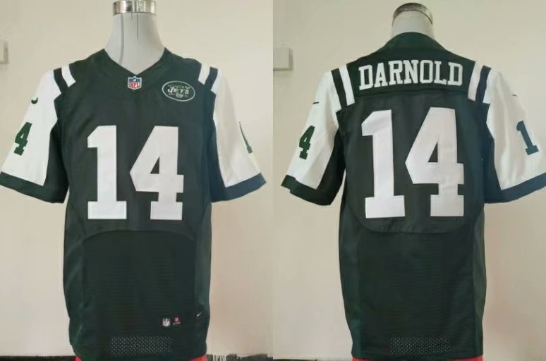 Men's York Jets 14# Sam Darnold Elite Green Stitched Jersey