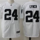 Men's Oakland Raiders 24# Marshawn Lynch Elite White Stitched Jersey