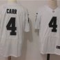 Men's Oakland Raiders 4# Derek Carr Elite White Stitched Jersey