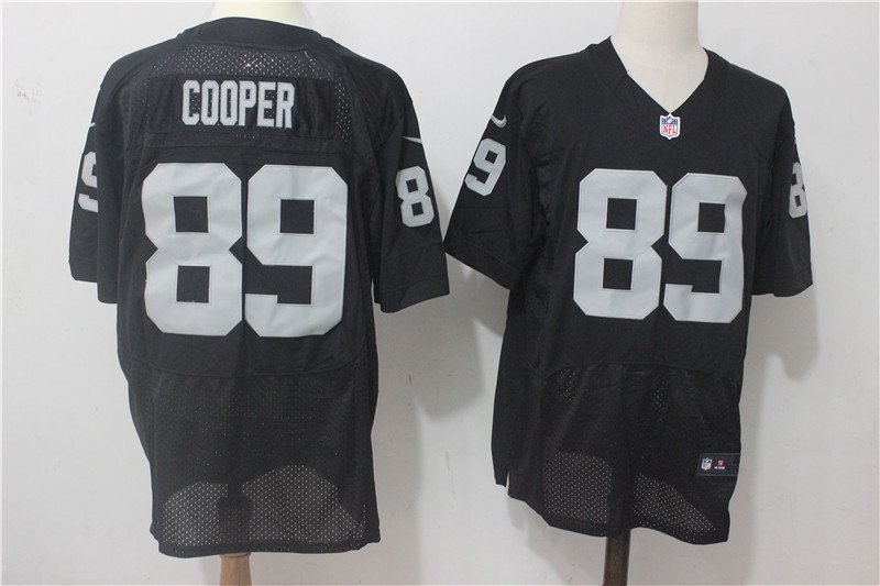 Men's Oakland Raiders 89# Amari Cooper Elite Black Stitched Jersey