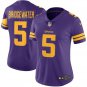 Women's Minnesota Vikings 5# Teddy Bridgewater Limited Purple Stitched Jersey