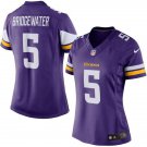Women's Minnesota Vikings 5# Teddy Bridgewater Purple Stitched Jersey